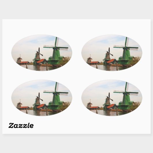 Hollandse Windmolens ovale sticker (Vel)