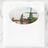 Hollandse Windmolens ovale sticker (Tas)