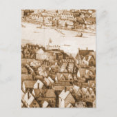 Hollar's Wereldbol Theater Long Uitzicht of London Briefkaart (Voorkant)