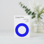 Holle cirkel - blauw visitekaartje (Staand voorkant)