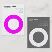 Holle cirkel - Magenta Visitekaartje (Voorkant / Achterkant)