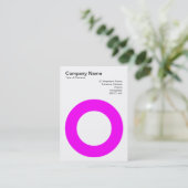 Holle cirkel - Magenta Visitekaartje (Staand voorkant)
