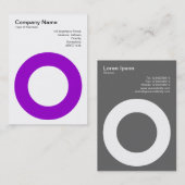 Holle cirkel - Paars Visitekaartje (Voorkant / Achterkant)