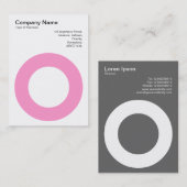 Holle cirkel - Roze Visitekaartje (Voorkant / Achterkant)