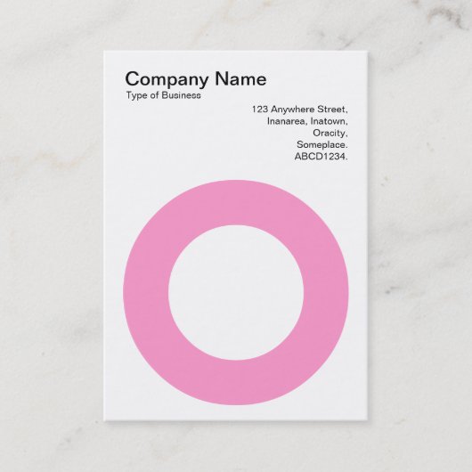 Holle cirkel - Roze Visitekaartje (Voorkant)