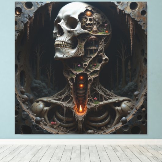 holle diepte canvas afdruk (Insitu (Houten vloer))