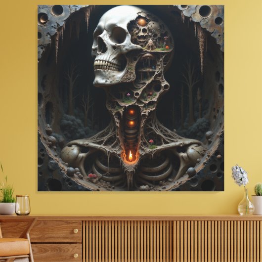 holle diepte canvas afdruk (Insitu (Woonkamer))