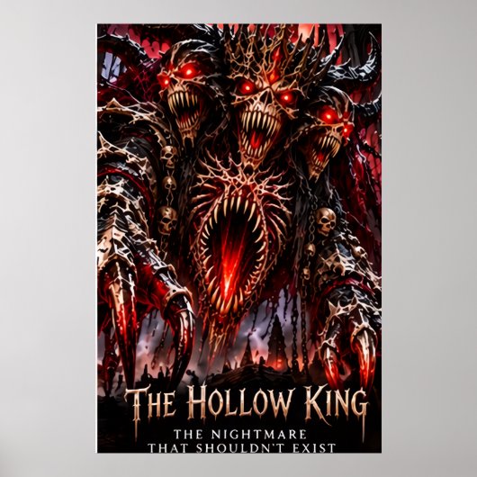 Holle Koning Drie Gezichten Nachtmerrie Poster (Voorkant)