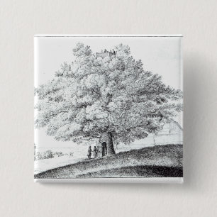 Holle Tree te Hampstead, 1663 Vierkante Button 5,1 Cm