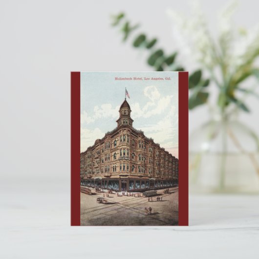 Hollenbeck Hotel, Los Angeles c1910  Briefkaart (Staand voorkant)