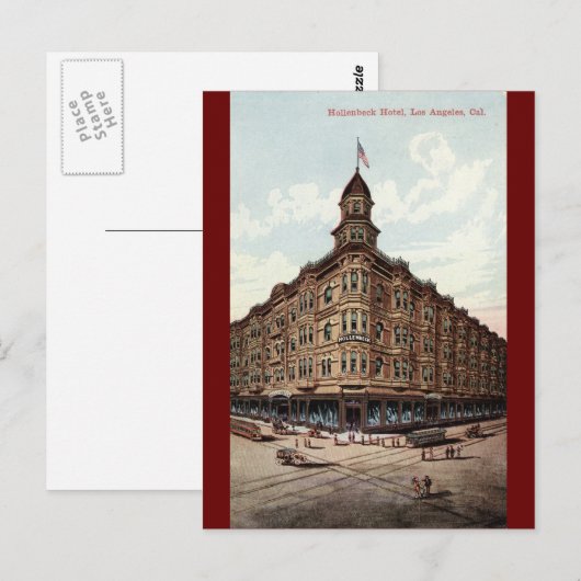 Hollenbeck Hotel, Los Angeles c1910 Briefkaart (Voorkant / Achterkant)