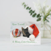 Holleys kerstBriefkaart - Kat / Keuten Feestdagenkaart (Staand voorkant)