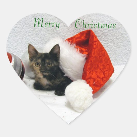 Holley's Kerstmis - Kat / Kitten Stickers (Voorkant)