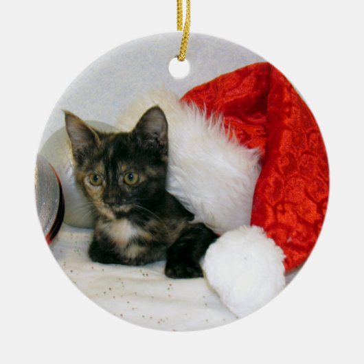 Holleys kerstversiering (Kat/Keuten) Keramisch Ornament (Voorkant)