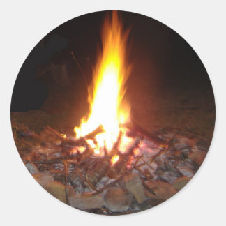 Holliday Camp Fire Ronde Sticker