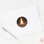 Holliday Camp Fire Ronde Sticker (Envelop)