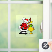 Holliday Santa Claus Reindeer Face Mask Pals Vinyl Raamsticker (Huis)