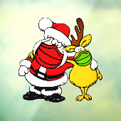 Holliday Santa Claus Reindeer Face Mask Pals Vinyl Raamsticker (Vel 3)