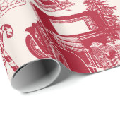 Holliday Tailgating Toile Kerst Wrapping Papier (Rol Hoek)