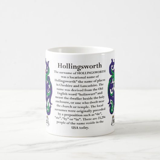 Hollingsworth Family Coat of Arms Mok (Center)