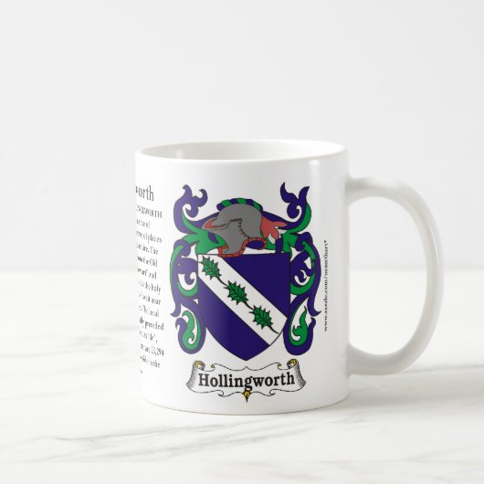 Hollingsworth Family Coat of Arms Mok (Rechts)