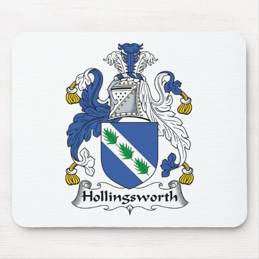 Hollingsworth Family Crest Muismat (Voorkant)