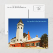 Hollis New Hampshire Town Hall Briefkaart (Voorkant / Achterkant)