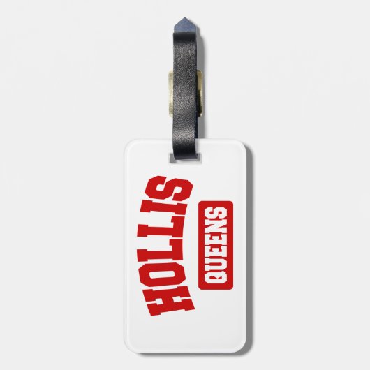 Hollis, Queens, NYC Bagagelabel (Achterkant verticaal)