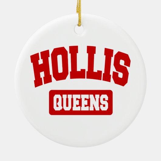 Hollis, Queens, NYC Keramisch Ornament (Achterkant)