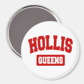 Hollis, Queens, NYC Magneet (Voorkant / Achterkant)