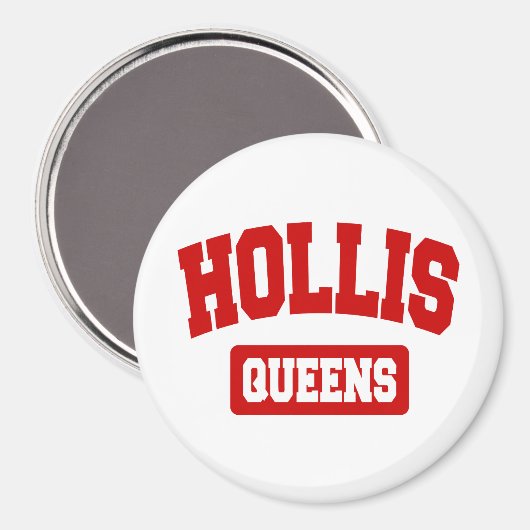 Hollis, Queens, NYC Magneet (Voorkant / Achterkant)