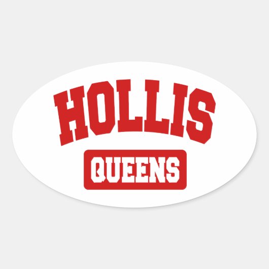 Hollis, Queens, NYC Ovale Sticker (Voorkant)
