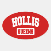 Hollis, Queens, NYC Ovale Sticker (Voorkant)