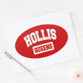 Hollis, Queens, NYC Ovale Sticker (Envelop)