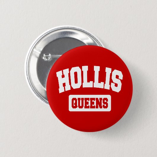Hollis, Queens, NYC Ronde Button 5,7 Cm (Voorkant /achterkant)