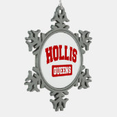Hollis, Queens, NYC Tin Sneeuwvlok Ornament (Links)