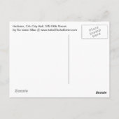 Hollister, CA City Hall Briefkaart (Achterkant)