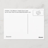Hollister, CA Clock Tower Briefkaart (Achterkant)