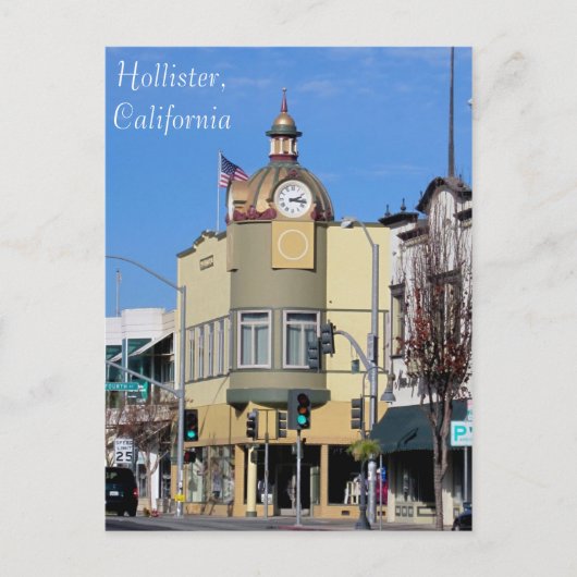 Hollister, CA Clock Tower Briefkaart (Voorkant)