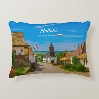 Hollókő, Hongarije - Historische dorpsstraat Accent Kussen