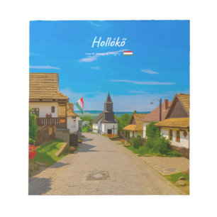 Hollókő, Hongarije - Historische dorpsstraat Notitieblok