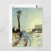 Hollow in de sneeuw briefkaart (Voorkant / Achterkant)