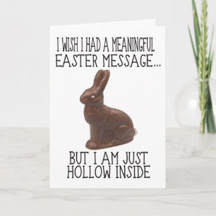 Hollow Inside Funny Pasen Feestdagen Kaart