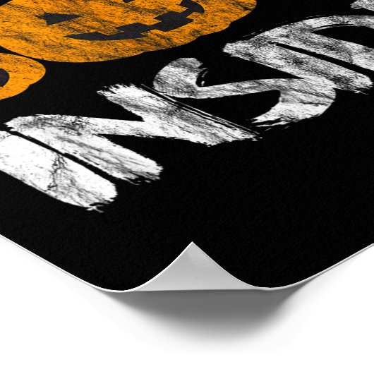 Hollow Inside Funny Retro Halloween  Poster (Hoek)