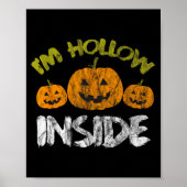 Hollow Inside Funny Retro Halloween  Poster (Voorkant)