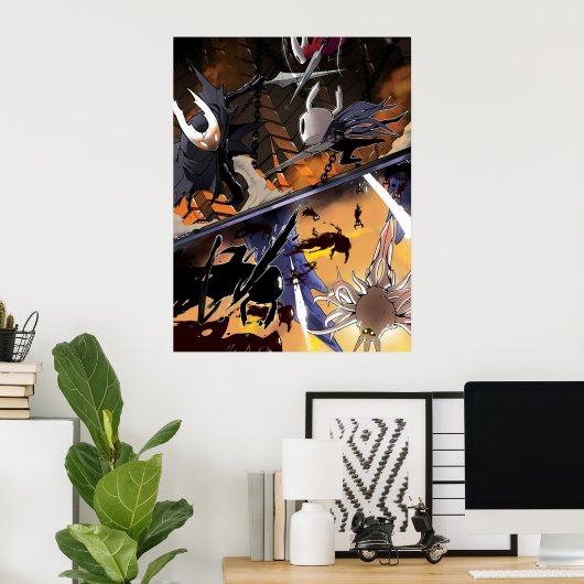 Hollow Knight Final Battle - Poster (Thuiskantoor)