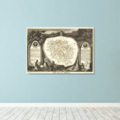 Hollow Maps Canvas Afdruk (Insitu (Houten vloer))