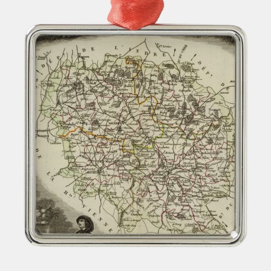 Hollow Maps Metalen Ornament (Voorkant)