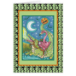 HOLLOW PINK FLAMINGO EN CROCODILE CARD VERse