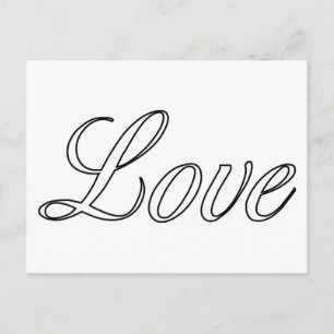 Hollow Script Love Briefkaart